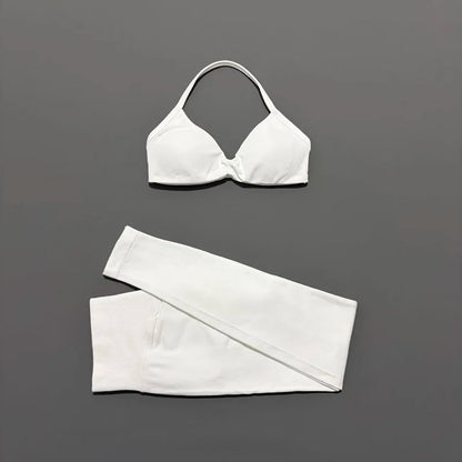 2 Pcs Seamless Yoga Sports Set for Women Resistant Backless Bra Pilates Fitness Workout Running Leggings Gym Suit