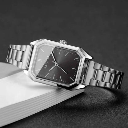 Fashion Rectangle Women Watches Simple Analog Quartz Wristwatch for Girls Clock Gift Reloj Mujer（Without Box）