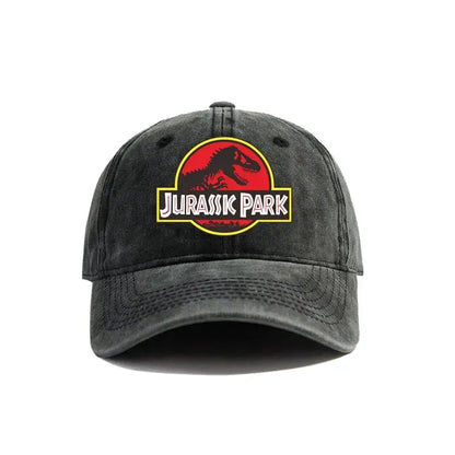 Jurassic Park Baseball Cap Distressed Hats Cap Dinosaur Men Retro Outdoor Summer Adjustable Hat Casual Versatile Sun Protection