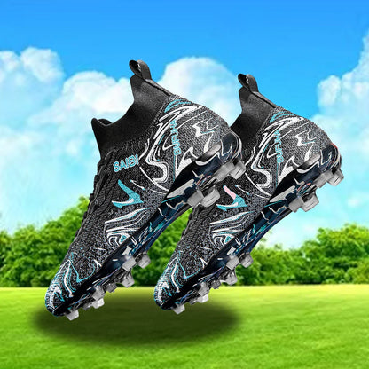 football boots sneakers chuteira society soccer shoes Above the ankle but not to the knee Anti-slip column Sole spikes