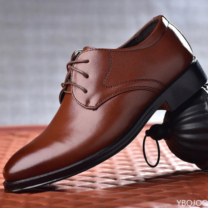 Sapatos Masculinos de Couro Sapatos Sociais Casuais que Combinam com Tudo Calçados com Amortecimento Resistentes ao Desgaste