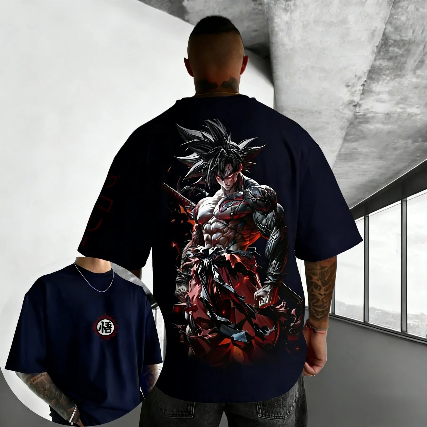 Anime Oversized Cotton T-shirt Summer Printed Unisex Street Hip Hop Loose Casual Short Sleeve Top