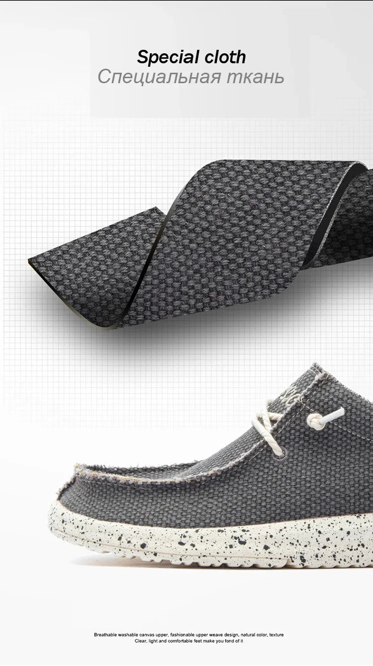 Summer Men's Canvas Shoes Denim Sneakers Men's Canvas Shoes Breathable Moccasins Vulcanized Shoes Men's Sneakers Shoes Plus Size