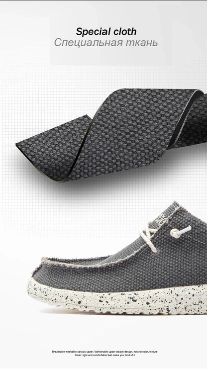 Summer Men's Canvas Shoes Denim Sneakers Men's Canvas Shoes Breathable Moccasins Vulcanized Shoes Men's Sneakers Shoes Plus Size