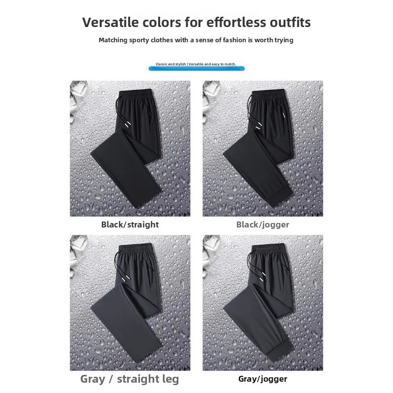 Outdoor Hiking Windproof Breathable Ice Silk Pants for Men Fashionable Trendy Soft Breathable Comfortable Versatile Casual Pants