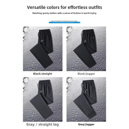 Outdoor Hiking Windproof Breathable Ice Silk Pants for Men Fashionable Trendy Soft Breathable Comfortable Versatile Casual Pants