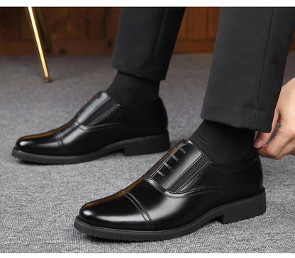 Men's casual leather shoes, business casual shoes, formal fashion, banquet flat shoes, size 50 men's shoes