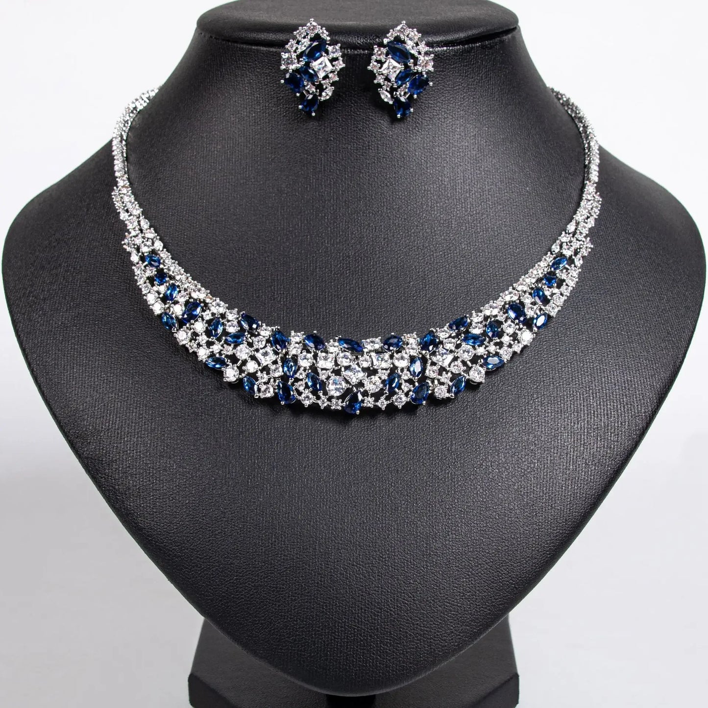 Pop Hot Stereo Jewelry Oil Painting Necklace Earrings Premium Multi-Color 2-Piece Wedding Travel Women's Holiday Gift M-1000