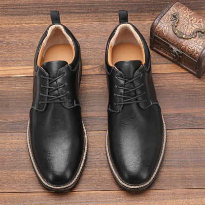Size 40-46 Men's Casual Leather Shoes Comfortable Fashion Brand Derby Shoes
