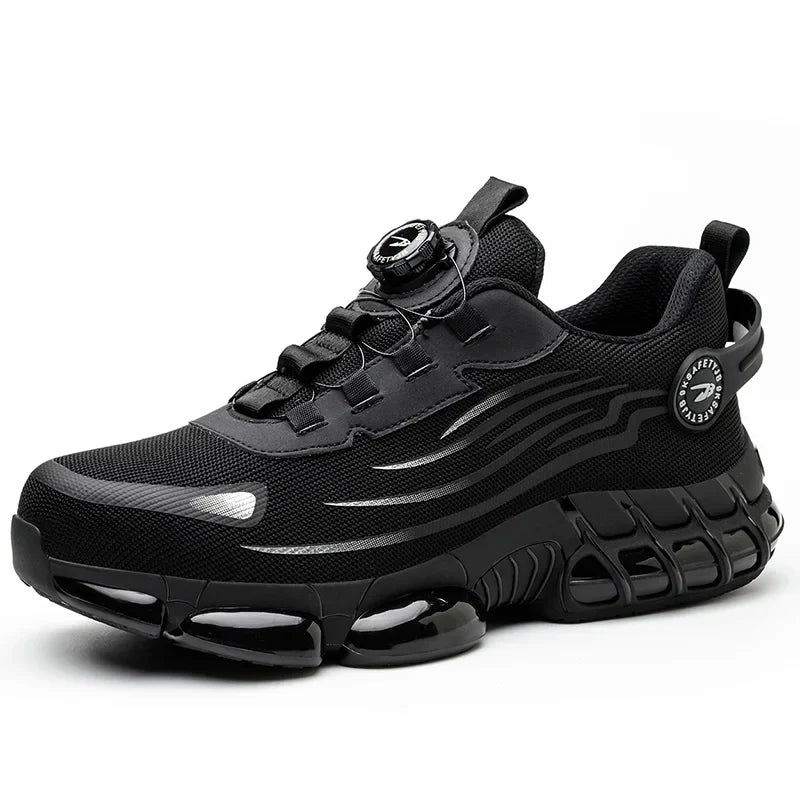 Unisex Rotating Button Safety Shoes Men For Work Sneakers Shoes Puncture-Proof Protective Women Shoes Steel Toe Work Boots