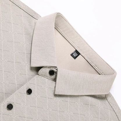 Collar Long Sleeved Polo Shirt for Men in Spring and Autumn 2025 New Business and Leisure Versatile T-shirt