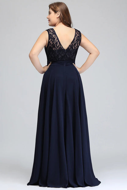 Burgundy Plus Size Bridesmaid Dresses Long V Back Sleeveless Evening Party Prom Gowns A-line Birthday Gift Women Robe De Soiree