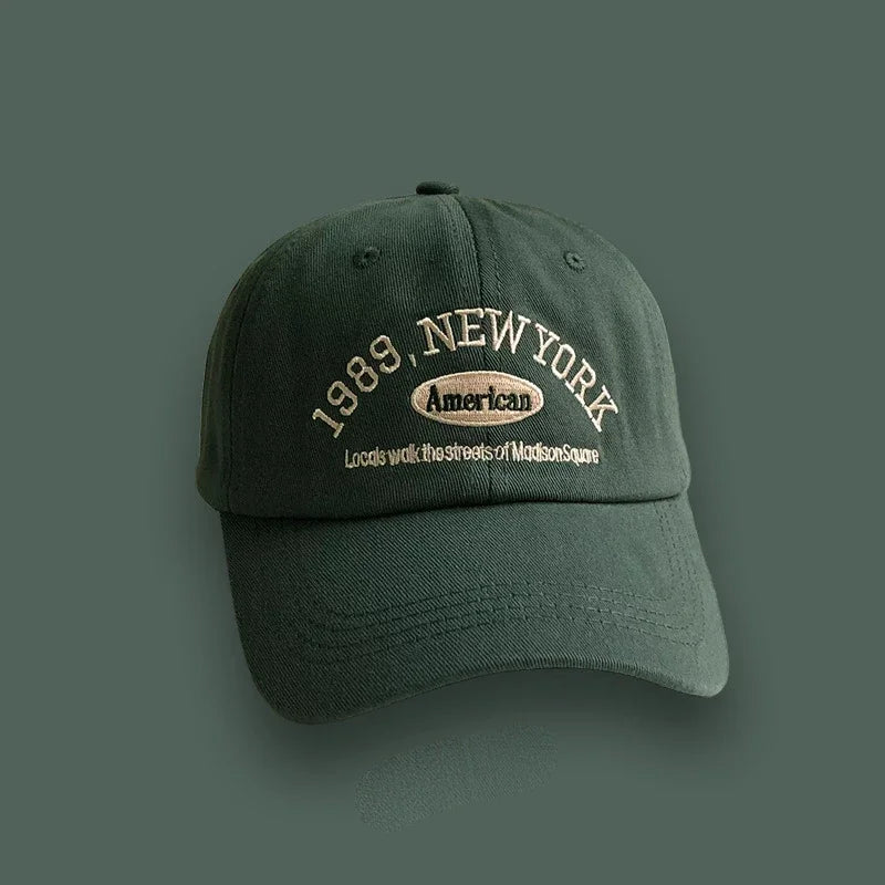Embroidery 1989 New York Baseball Hats Washed Cotton Cap for Men Women Adjustable Snapback Caps Baseball Cap Letter Dad Hat Hot