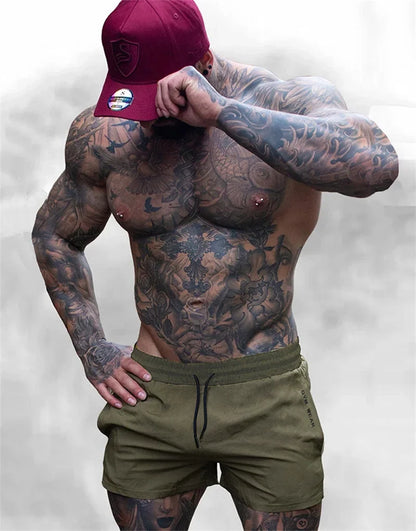 2024 Summer Gym Fitness Men's Shorts Sweatpants Thin Fashion Men Marathon Running Shorts Sports Breathable Training Pants