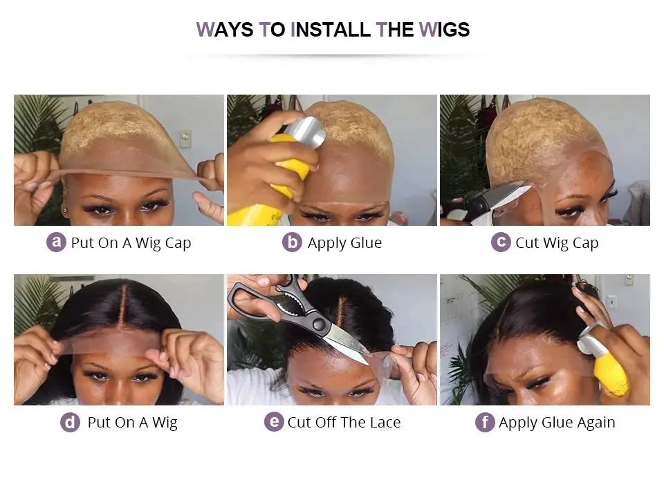 13x6 Glueless HD Lace Front Wig Body Wave Brazilian Human Hair Pre Cut Lace Short Bob Pre Plucked For Black Women Ready To Wear