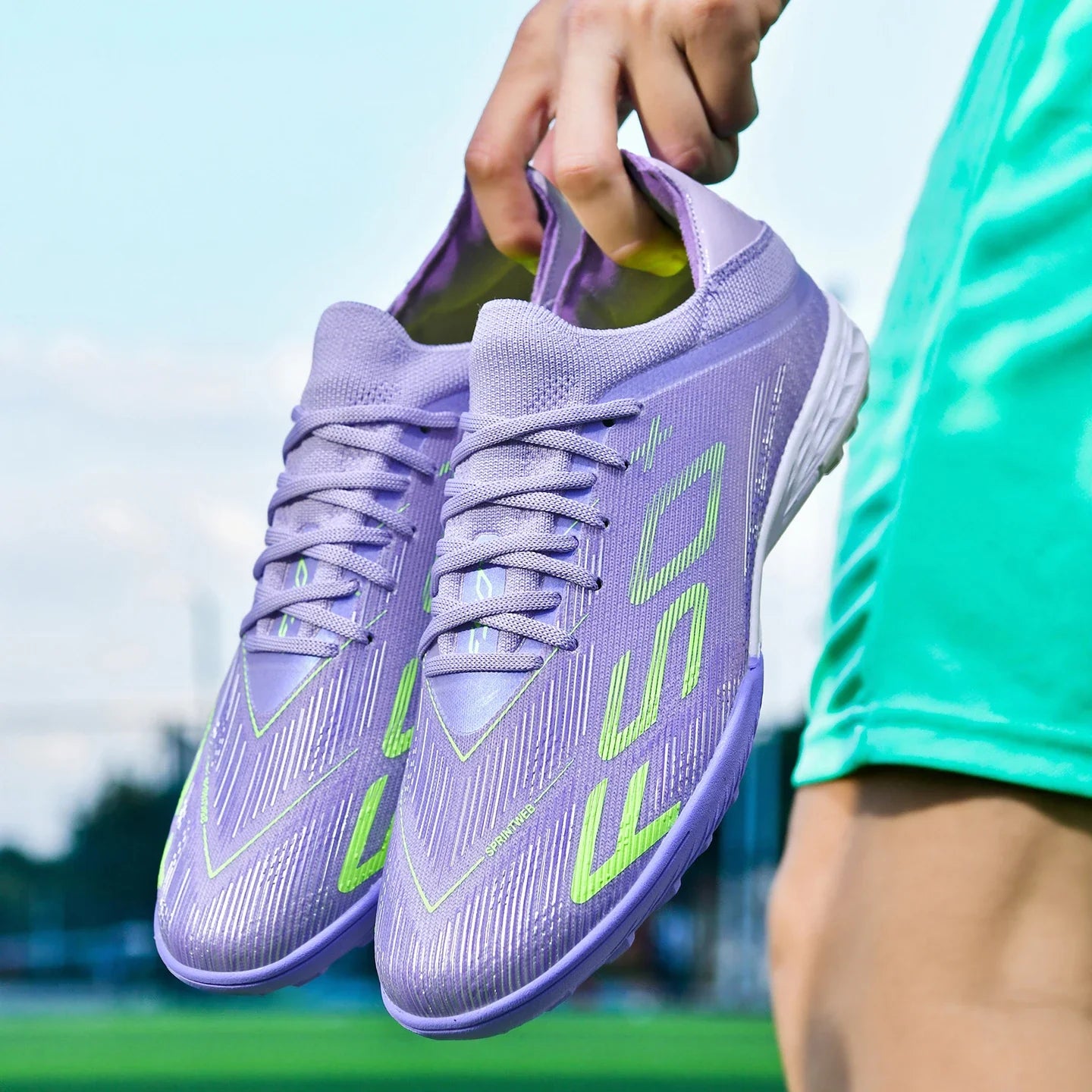 F50+ High Quality Mens Football Boots Boys Training Studded Fast Soccer Cleats Outdoor Non Slip Football Shoes Chuteira Campo