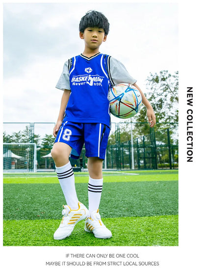 New Kids Soccer Shoes School Football Boots Boys Girls Cleats Grass Sneakers Child Outdoor Athletic Training Sports Footwear