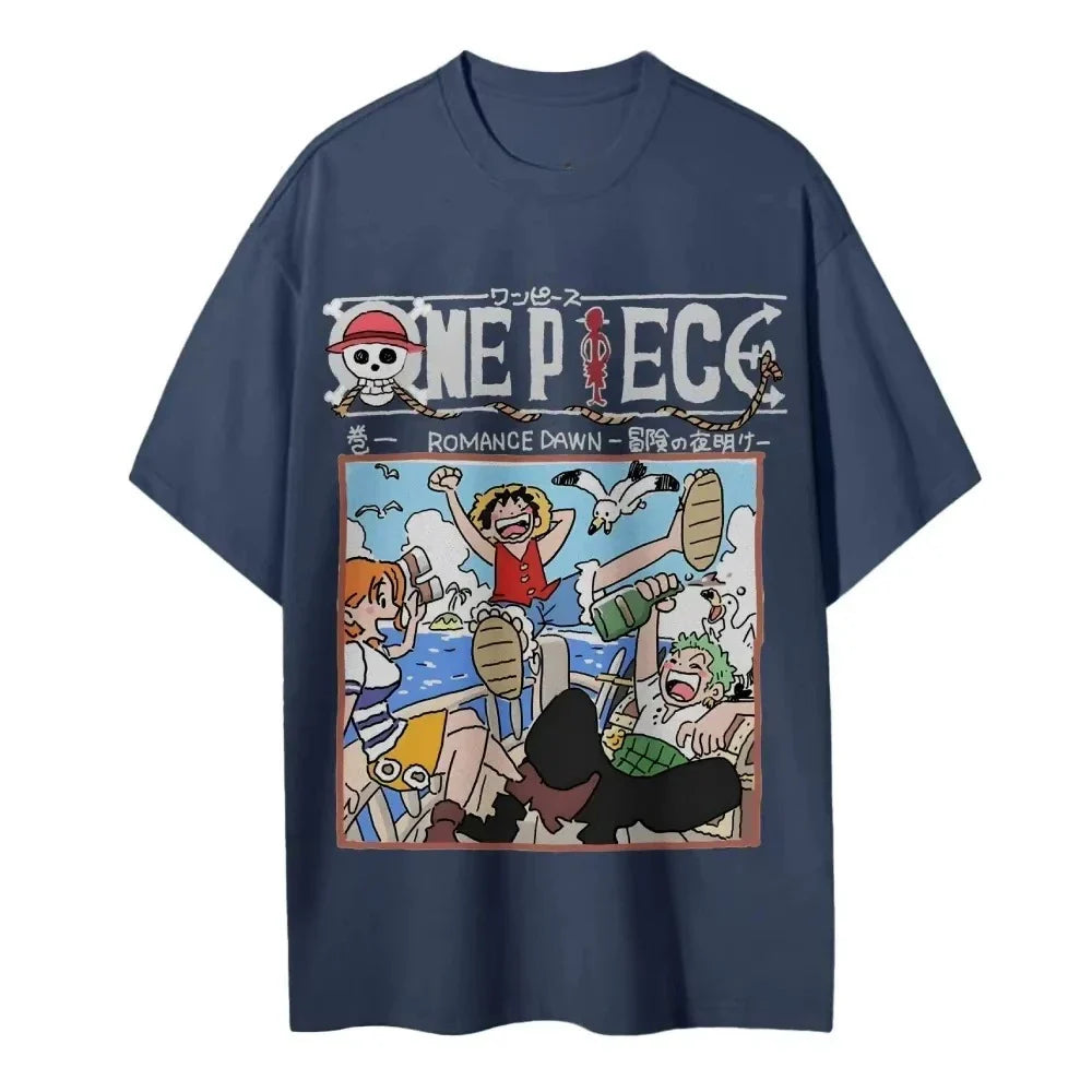 Anime Peripheral Men's T Shirts Y2k Clothes Oversized Cotton Women's Short Sleeve Graphic Tee Top Harajuku