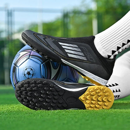 New Men Football Boots Outdoor Sport Training Soccer Shoes Match Boys Adult Cleats Breathable Non Slip Long Spikes Comfortable