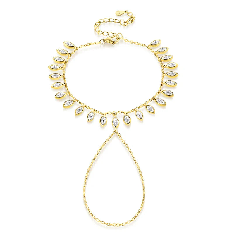 2.5*5mm Marquise Cut Bubbles Moissanite Bracelets for Women Valentine's Day Gifts Female Chain 100% 925 Sterling Silver