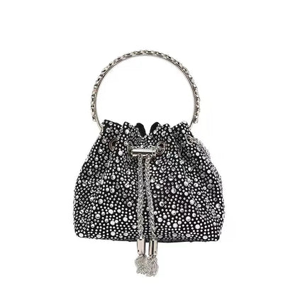 Luxury Designer Women's Handbag Crystal Shiny Rhinestones Diamond Evening Bag Wedding Party Clutch Purse Shoulder Crossbody Bag