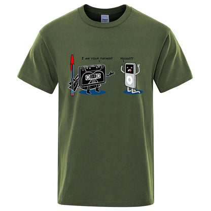 Funny Music Player Male Tops Summer Loose T-Shirt Cotton Crewneck T-Shirt Hip Hop Tee Clothes High Quality T-Shirts Man New