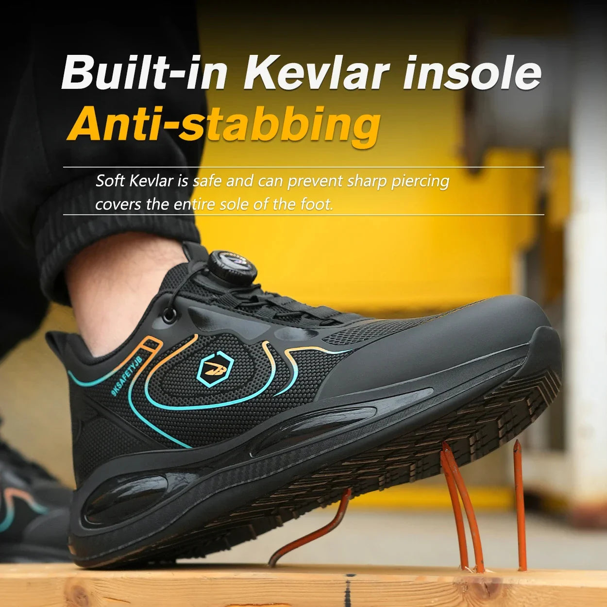Safety Boots Men's Work Sneakers Battlefield Boots Breathable Steel Toe Shoes Safety stab-proof men's boots