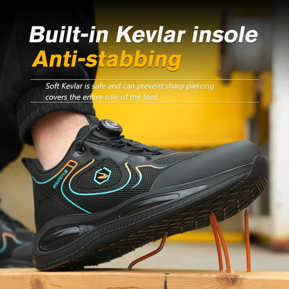 Safety Boots Men's Work Sneakers Battlefield Boots Breathable Steel Toe Shoes Safety stab-proof men's boots