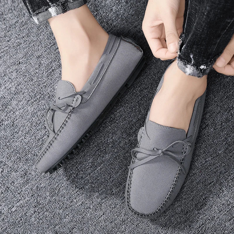 Trend Suede Men Casual Shoes Breathable Comfort Slip-on Mens Driving Shoes Fashion Men Lazy Shoes Luxury Brand Loafers Moccasins