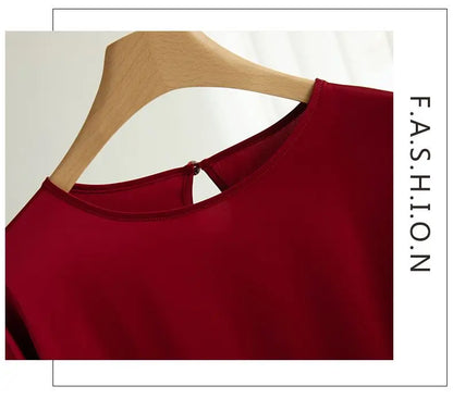 2026 New In Summer Satin Silk Half-Sleeve Tee Tops Basic Solid Women‘s T-Shirt Casual O-neck Thin Shirts Ladies Loose Blouses