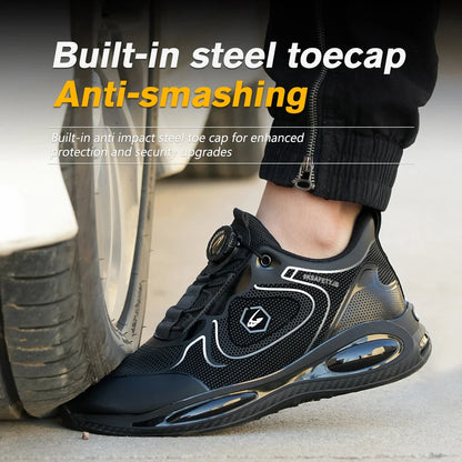 Safety Boots Men's Work Sneakers Battlefield Boots Breathable Steel Toe Shoes Safety stab-proof men's boots