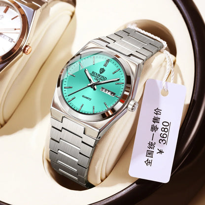 103 Business Women's Quartz Watch Waterproof Double Calendar Night Light Non Mechanical Ultra Thin Women's Quartz Watch