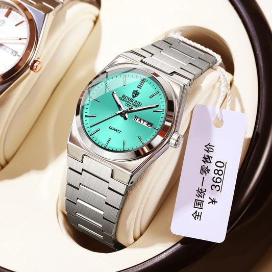103 Business Women's Quartz Watch Waterproof Double Calendar Night Light Non Mechanical Ultra Thin Women's Quartz Watch