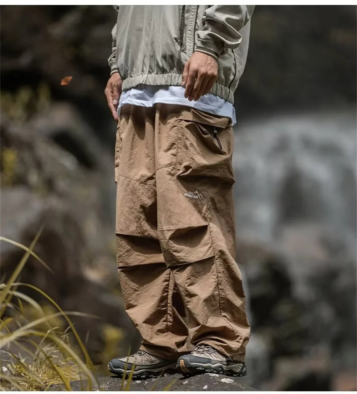 Men's Spring Autumn Japanese Style New Waterproof Hip Hop Mountaineering Pants Casual Harajuku Work Cargo Outwear Trend Pants