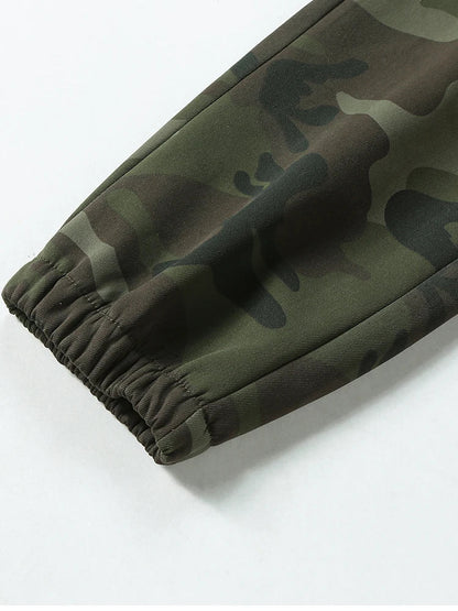 Men's  Camouflage Cargo Pants Sweatpants Outdoor Bunched Long Trousers  Casual Autumn Multi-Pocket Durable Workwear Male Trouser
