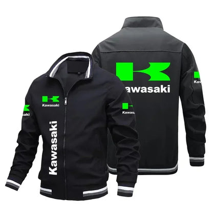 Jaqueta masculina Kawasaki jaqueta de ciclismo para corrida jaqueta de motocicleta para esportes ao ar livre jaqueta masculina folgada casual oversized roupa masculina Kawasaki