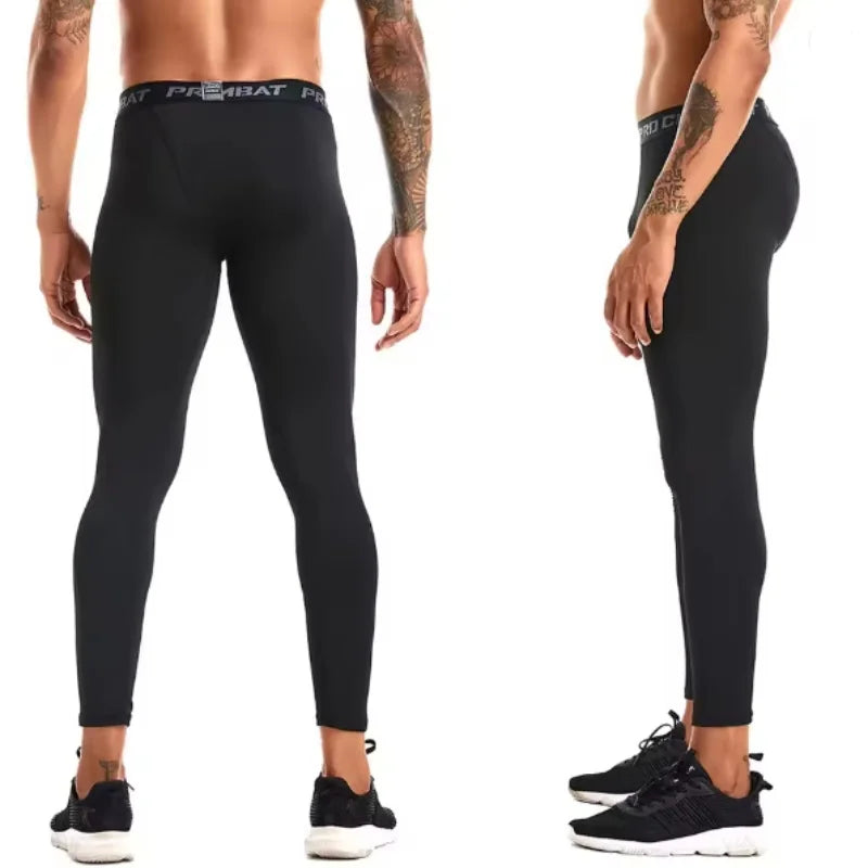 Men Compression Tight Leggings Running Sports Male Gym Fitness Jogging Pants Quick Dry Trousers Workout Training Yoga Bottoms