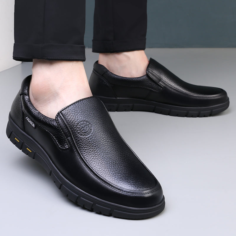 High Quality Leather Men Casual Shoes Italian Luxury Brand Mens Loafers Breathable Formal Mens Dress Shoes Slip-on Driving Shoes