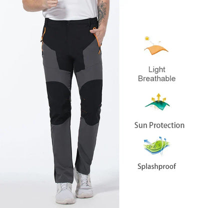 Men's Hiking Pants Summer ultra-thin, Breathable and cool Quick Dry Lightweight Cargo Work Golf Travel Pants with Zipper Pocket