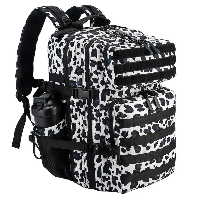45L Tactical Backpack for Men and Women Large Athlete Gym Bag Outdoor Sports Hiking Survival Rucksack with Bottle Holder