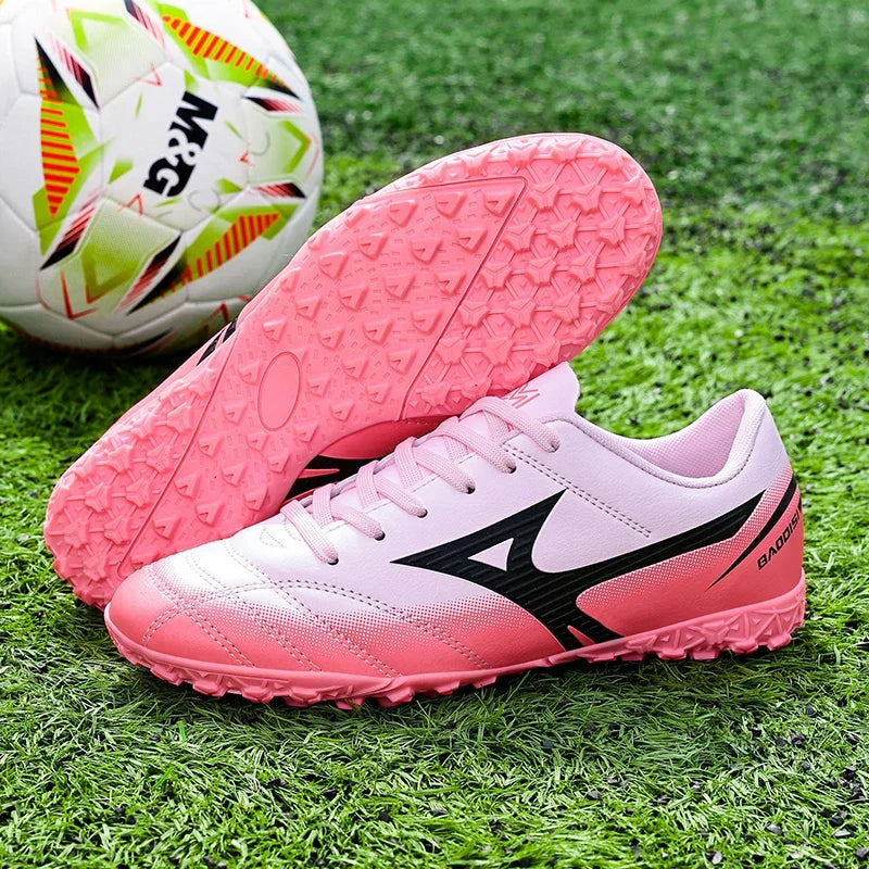 Men Football Boots Soccer Shoes Breathable Professional Turf Outdoor Non-slip Long Spikes Adult Ultralight Training Futsal