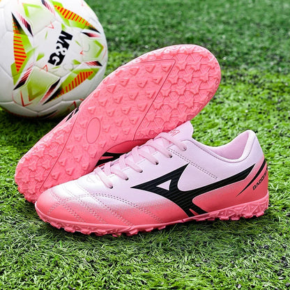 Men Football Boots Soccer Shoes Breathable Professional Turf Outdoor Non-slip Long Spikes Adult Ultralight Training Futsal
