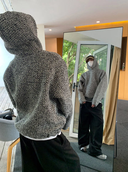 Autumn Clothing Men's Luxury Harajuku Texture Hooded Sweatshirt Casual American Fashion Long Sleeve Vintage Pocket Hoodies M-3XL