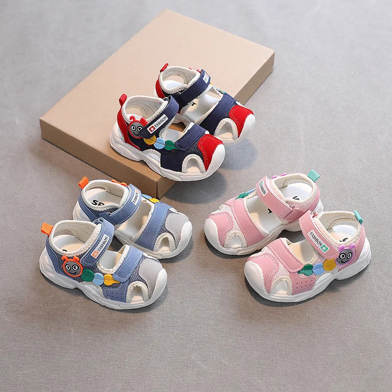 2026 Summer Girls Kids Sandals Soft Comfortable Closed Toe Protective Sandals,Cartoon Colorful Cute Shoes Kids Summer Boys Girls