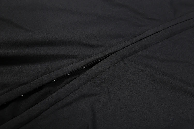 High Splits Solid Long Dress Woman Half High Collar Short Sleeve Hollow Design Midnight Club Party Elegant Vestidos