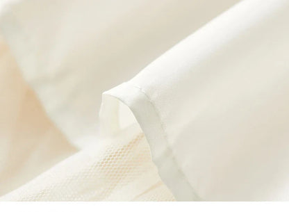 Sweet Style Mesh Skirt Women 2026 A-line Holiday Vacation High Waist Ruffles Long Skirt Woman Clothing W52Q80351