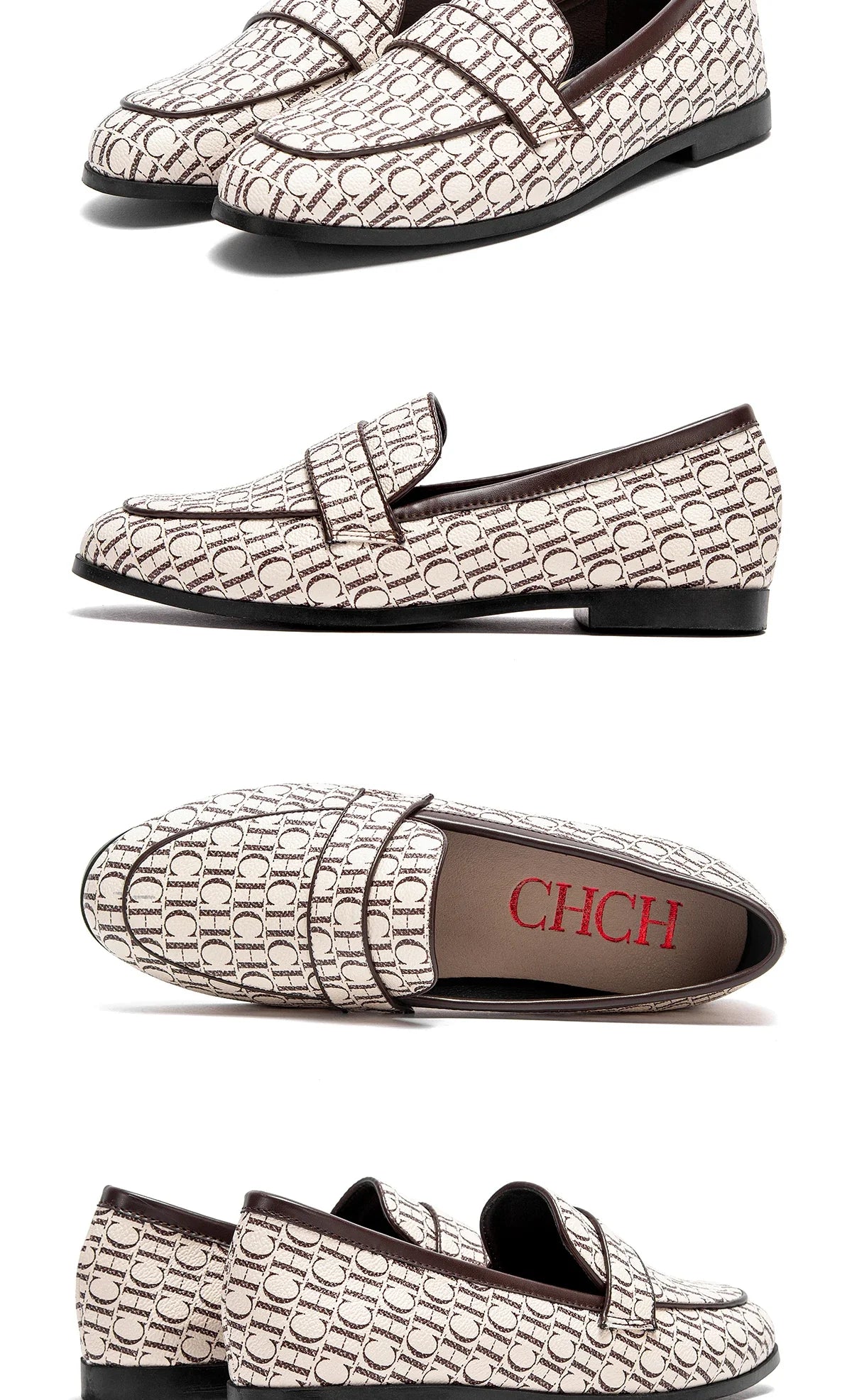 Classic Style Fashion Retro Women's New Flat Shoes Letters Printing Simple Hundred with Fine Workmanship Women's Casual Shoes