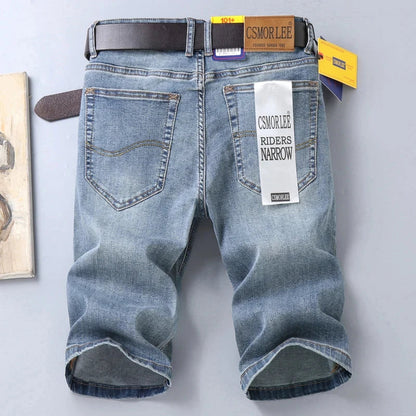 2025 New Summer Brand Stretch Thin Bermuda Masculina Cotton Denim Jeans Men Knee Length Soft Ropa Hombre Shorts
