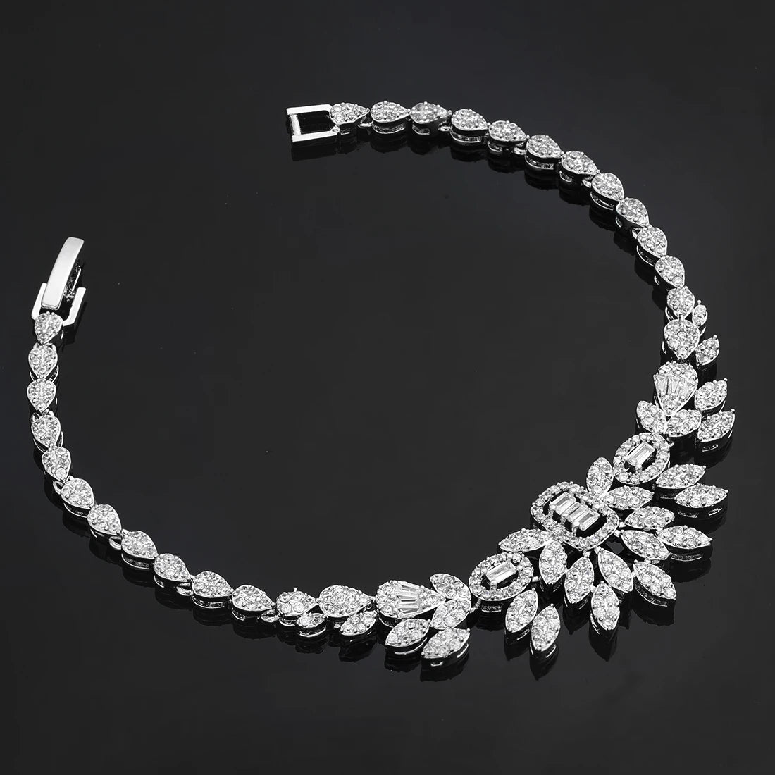 2024 Wedding Jewelry Necklace Sets for Women AAA Cubic Zirconia Bridal Jewellery Set Dubai Saudi Party Engagement Accessory