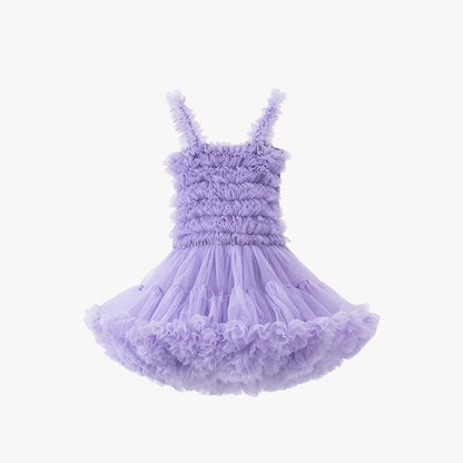 Fluffy Rabbit Skirt Girl Baby Dress Super Immortal Cake Fluffy Gauze Birthday Party Children's Princess Dress Summer